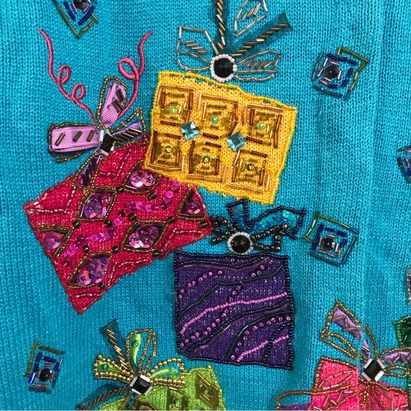 Vintage Design Options by Philip&Jane Gordon Christmas/holiday sweater cardigan - Picture 5 of 8